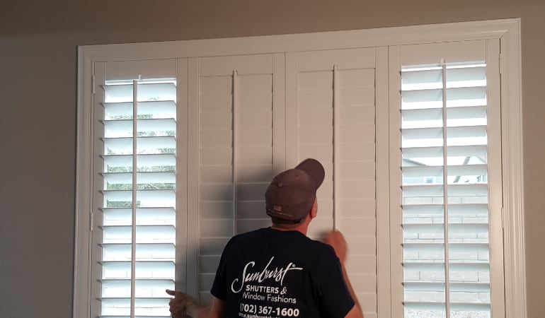 Installation of plantation shutters in Tampa